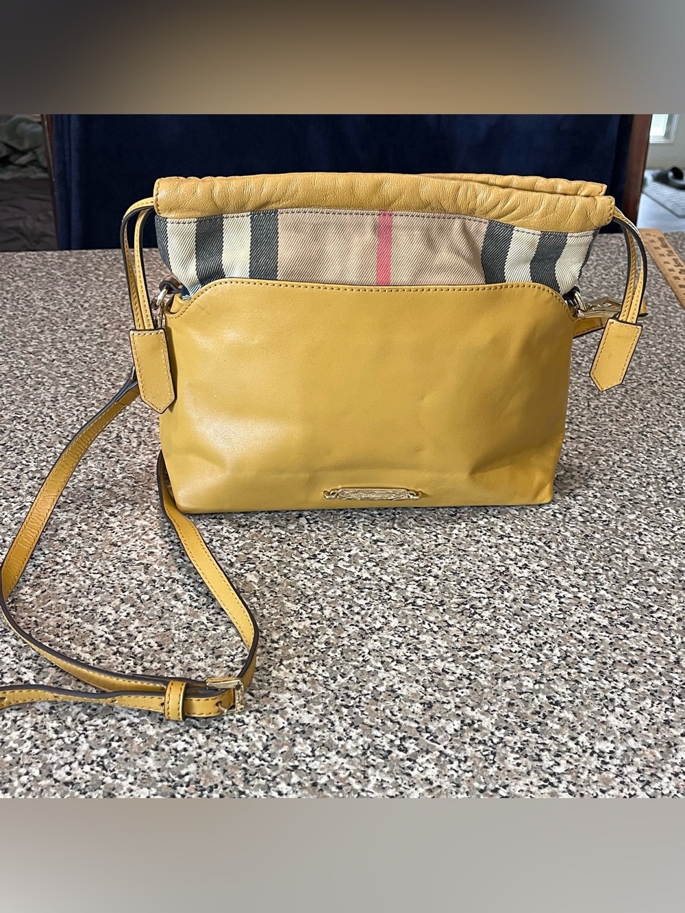Burberry Little Crush House Check Canvas and Leather Crossbody Bag Vintage Y2K